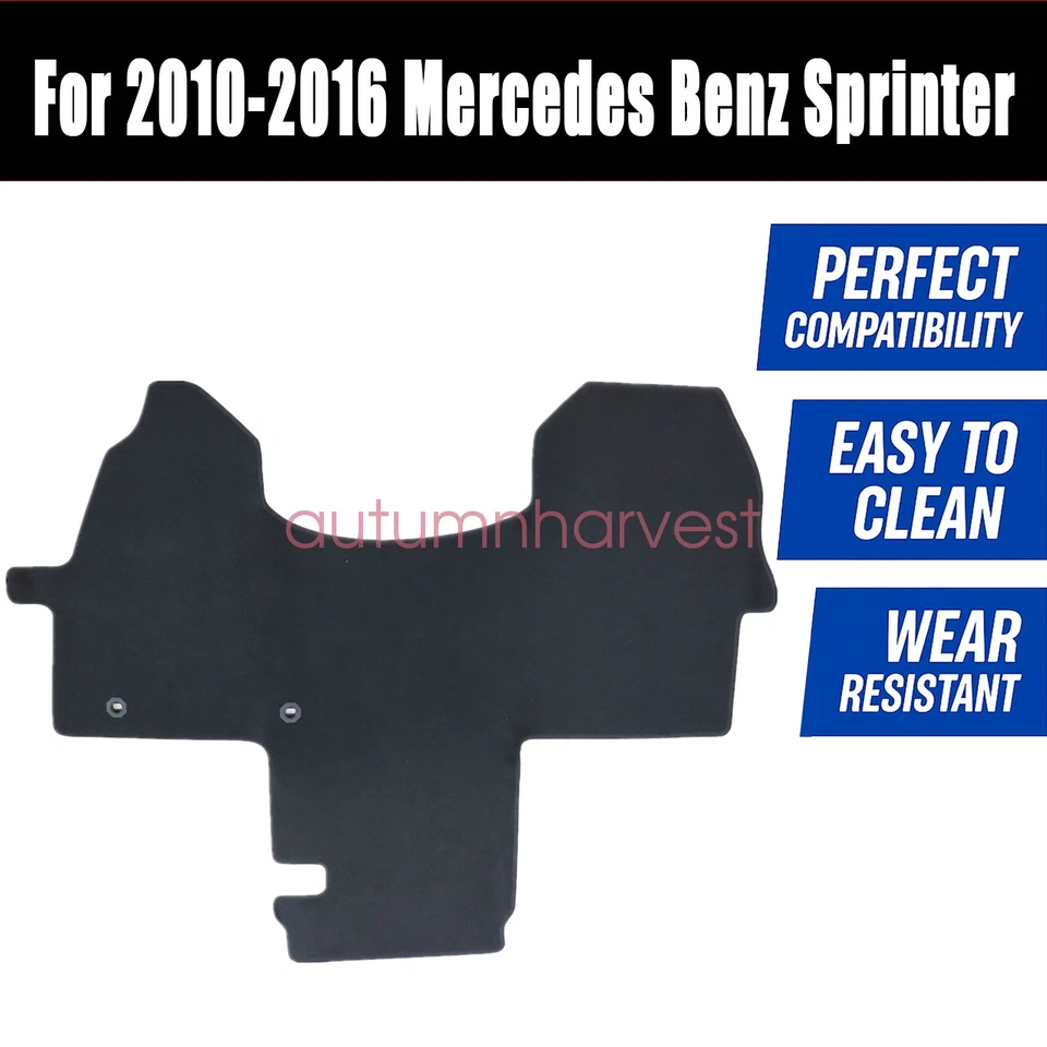 Alfombrillas de terciopelo negras 1 pieza nuevas para Mercedes Benz Sprinter 2010-2016 Foto 3 de 4