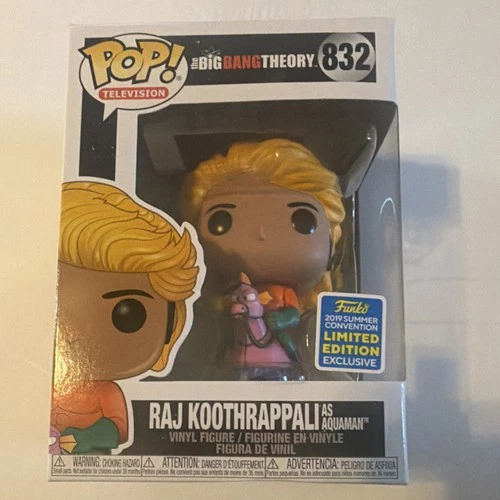Funko Pop! Vinyl The Big Bang Theory Raj as Aquaman #832 2019 Summer Convention…