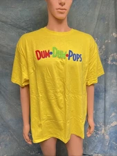 Vintage 1990s Dum Dum Pops Yellow NOS T Shirt XL Candy Advertising