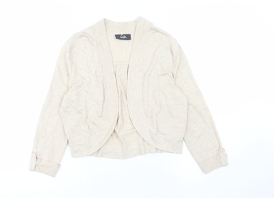 Wallis Damen Strickjacke beige vorne offen, Größe S