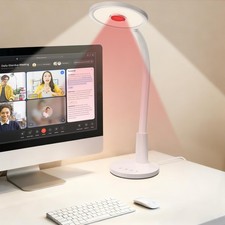 Desk Lamp for Home Office: Eye-Caring LED Red Light Desk Lamp, 10 Brightness ...