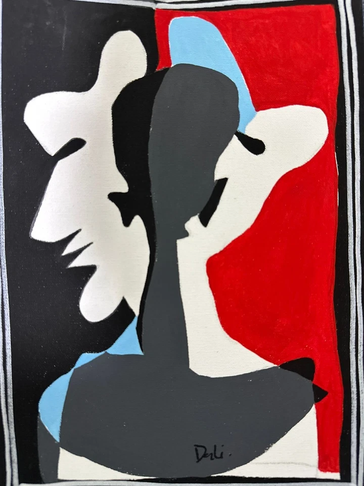 Cuadro SALVADOR DALÍ óleo sobre lienzo firmado estampado vintage Foto 4 de 4
