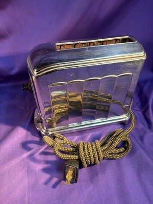 Vintage McGraw Toastmaster Model 1B5 1940's Chrome Toaster working!