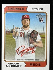 2023 Topps Heritage - Real One Autographs Graham Ashcraft #ROA-GA Red Ink /74