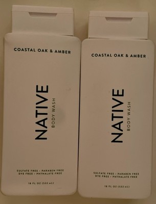 Native Body Wash Coastal Oak And Amber 18 Fl Oz/2 Pack Discontinued Scent