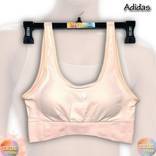 NWT Adidas Women's XS Seamless Scoop Medium Impact Lounge Bra 4A7H67 Peach Whip