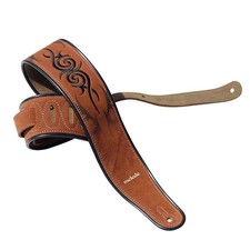 Leathers Deluxe Soft Italian Leather Guitar Strap, Super Soft Suede Backing, ...