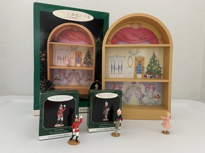 EUC HALLMARK The Nutcracker Ballet Display Stage 1996 & 3 Ornaments (2 unused)