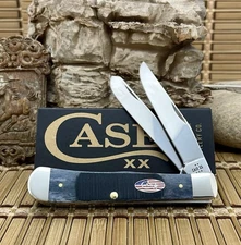 Case XX USA 2025 Sawcut Jig Gray Bone 53060 Stars & Stripes Trapper Knife