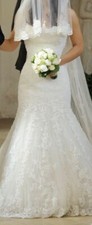 Brautkleid Demetrios Gr. 34/ 36 ivory Mermaid Spitze