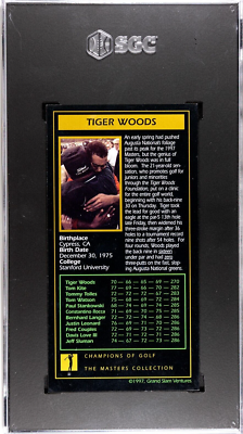 1997-99 Grand Slam Ventures Masters Tiger Woods Rookie Card RC SGC