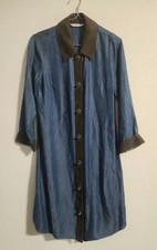 Soft Surroundings Women’s Urbina Jean Shirt Dress Twist lock buttons size PXS