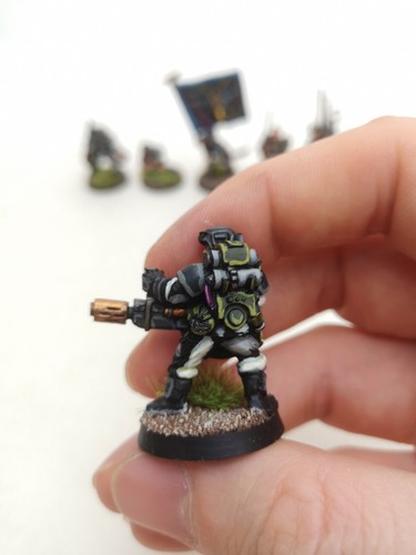 Cadian Command Squad vintage metal painted Imperial Guard 40K Oop Nicely Painted - Picture 7 of 19
