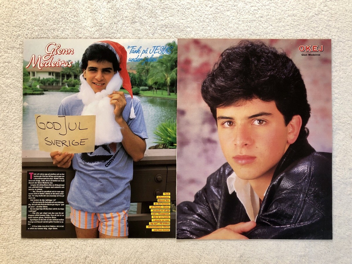 GLEN MEDEIROS 1987 Clipping Poster Swedish Music magazine Okej