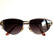 occhiali da sole VERSACE V95 15M oval sunglasses vintage brown gold medusa 90s