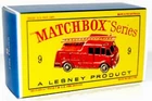 Matchbox Lesney No 9 MERRYWEATHER FIRE ENGINE Repro Empty Box style D Box