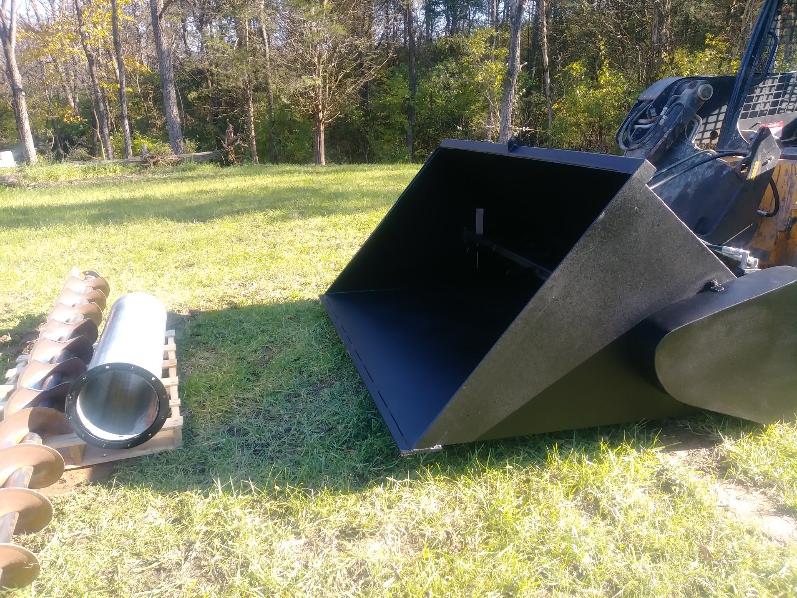 New switchable 8" And 12" Silt sock auger bucket includes 18"&24"&32