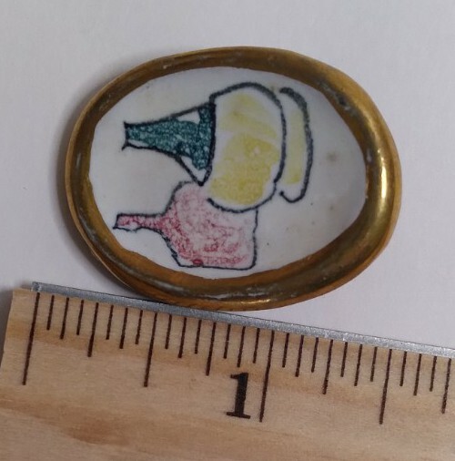 Vintage Wine Bottles Themed Clip Earrings Ceramic Artist Crafted eBay