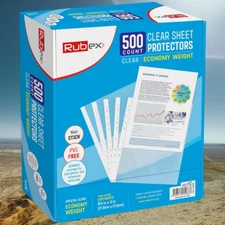 500 Sheet Protectors, Holds 8.5 x 11 inch Sheets