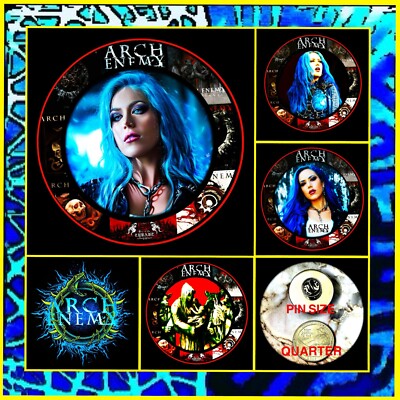 ARCH ENEMY ALISSA WHITE FIVE LARGE PINS