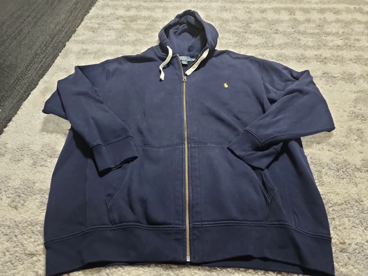 Ralph lauren navy hoodie yellow pony Clearance