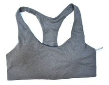 Old Navy Medium Support PowerSoft Racerback Sports Bra Carbon Gray Womens XL