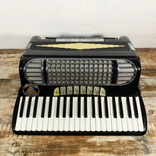 Vintage Verini Bros Castelfidardo 120 Button Accordion w/ Case - Made in Italy