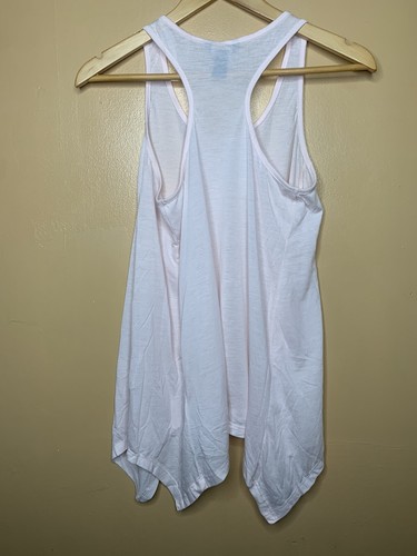 H&M Women Size Small Tank Top Hankerchief Scoop Neck Pink Racer Back Sleeveless - Picture 19 of 20