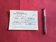 Ministry of Labour 1936 Unemployment Books  receipt R36475