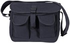 Black 2 Pocket Canvas Military Ammo Carry Shoulder Bag