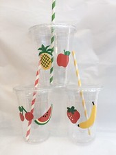 Fruit Party Cups Tutti Frutti Birthday Set/12...
