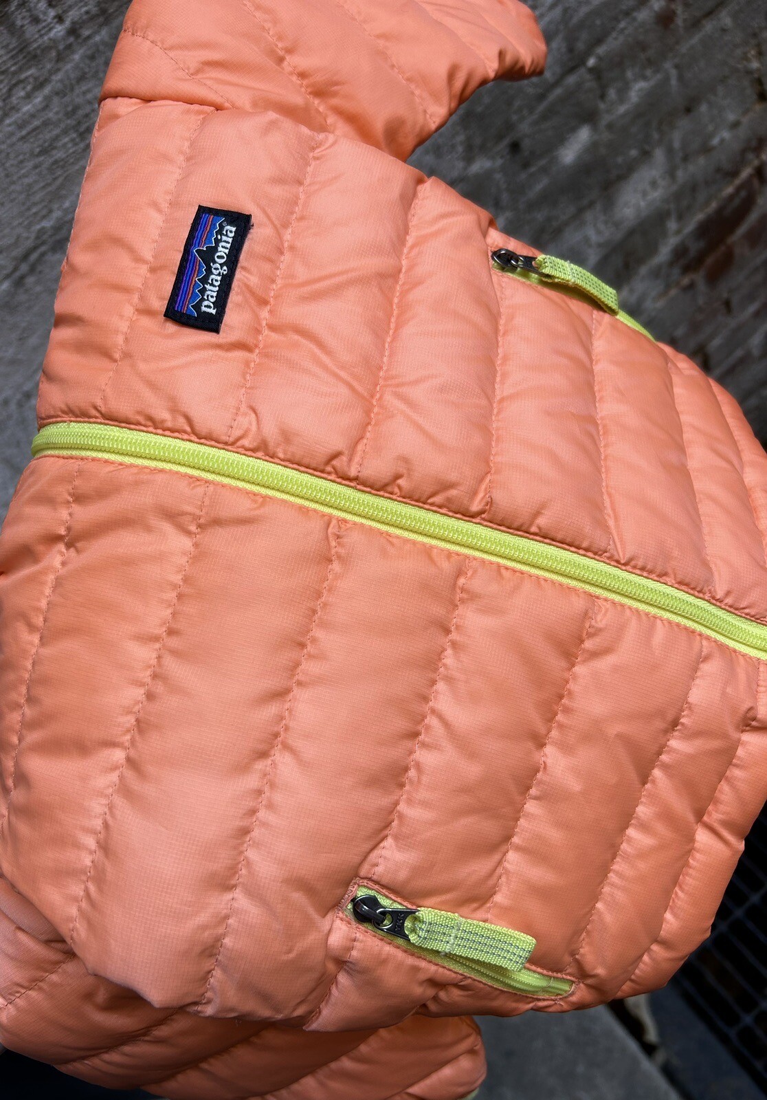 Patagonia Baby Puffer Coat Jacket Boys 3 6 Months Orange And Yellow