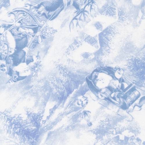Moda Blizzard Blues Fat Quarter Bundle Frozen Pond Christmas Tree Snow Fabric - Picture 6 of 12