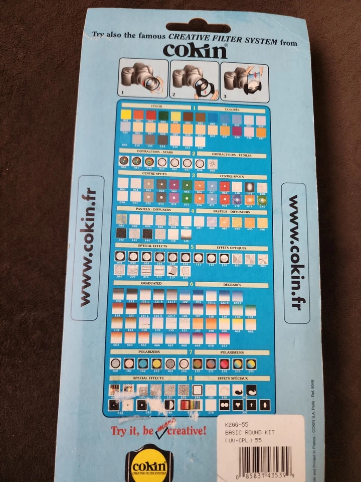 Cokin Optilight,Basic Round Filter Kit, 49mm,UV,Circular Polarizer NOS C0010.q15 - Image 2 of 2