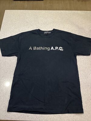 A Bathing Ape X APC T Shirt Black Size M Made In Japan | eBay