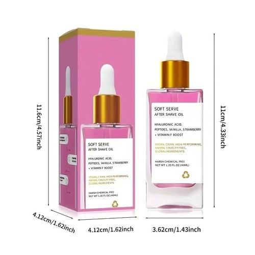 Truly Beauty Strawberry Vanilla After Shave Oil for Smooth Skin Post Shave 40ml - Picture 5 of 6