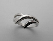 Handmade Custom Free Form Sterling Silver 925 Ring Band Setting Size 6-3/4