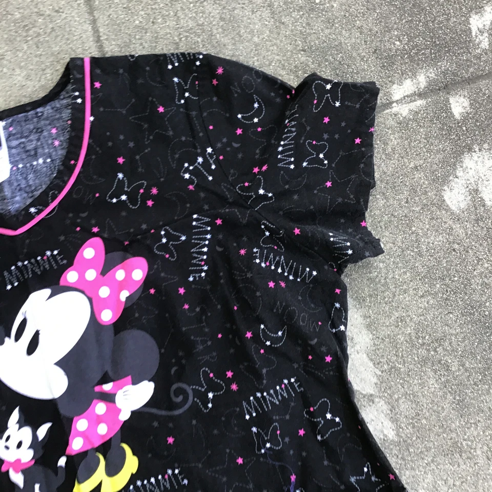 Disney Minnie Mouse Scrubs Women XL Top Shirt Constellation - Image 4 of 4