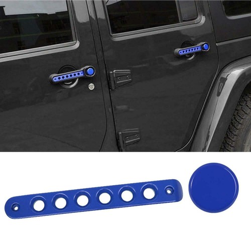 5pcs Grab Handle & Push Button Knobs Cover Trim for Jeep Wrangler JK 07