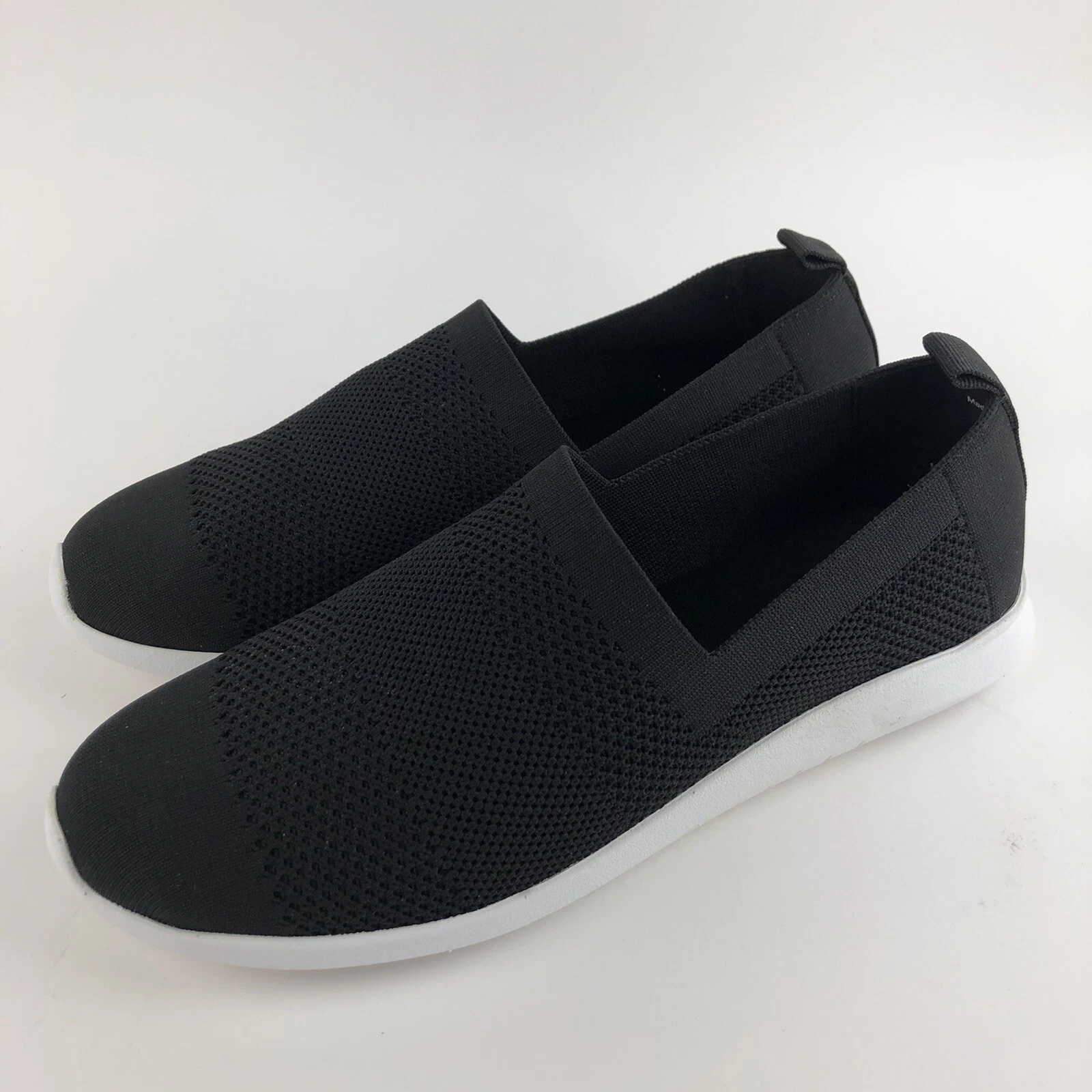 Style & Co Womens Size 9.5M Masonn Knit Slip On Comfort Loafer Sneaker Black