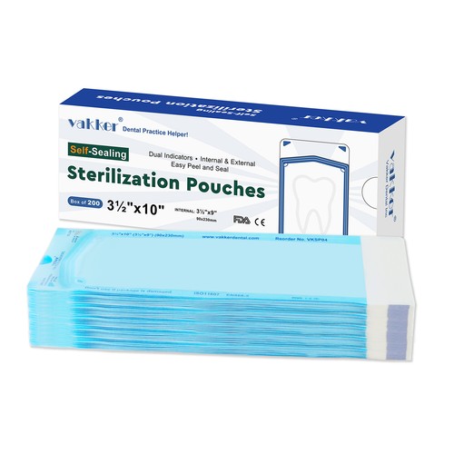 4000 3.5" x 10" Self Sealing Dental Sterilization Pouches Medical Autoclave Bags - Picture 3 of 6