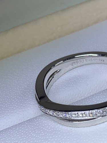 0.35ct Diamond twisted infinity solitaire engagement ring in platinum 6.56g - Picture 7 of 7
