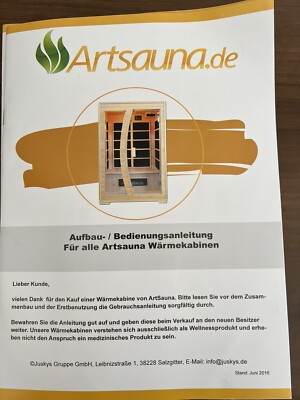 infrarot wärmekabine Für  2 von Artsauna, Höhe 190 cm Breit 120 cm Tief 100 cm