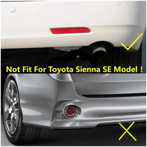 Rear Fog Light Lamp Frame Cover Trim For 2011-2020 Toyota Sienna ABS Chrome 2pcs - Picture 2 of 7