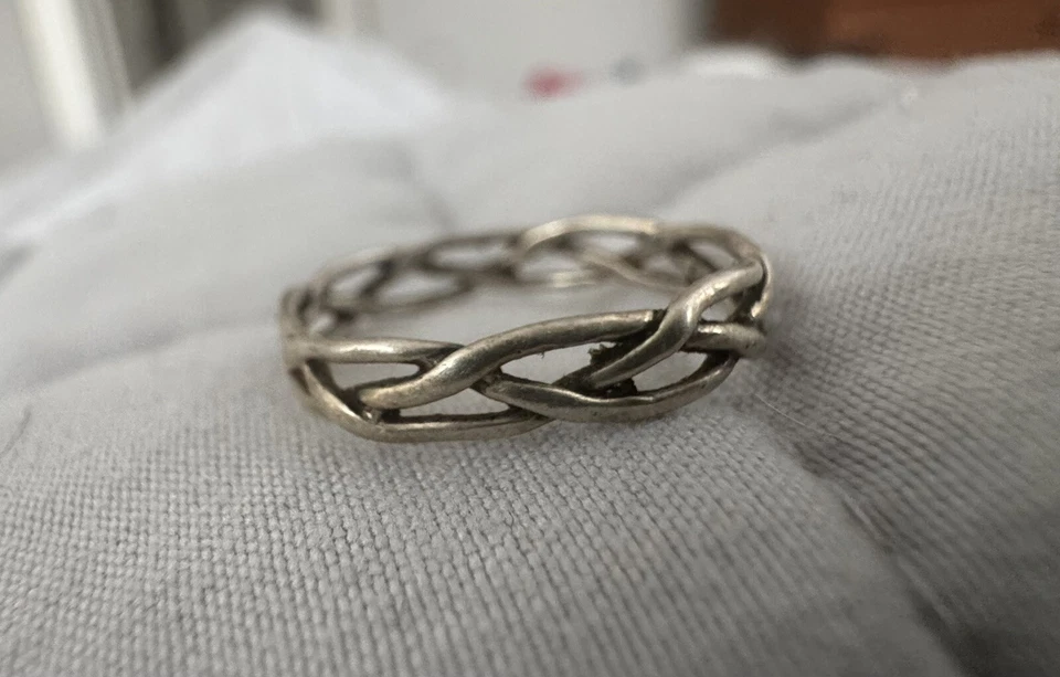 Vintage Braided Silver Toe Ring - Image 2 of 2