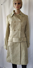 Ladies Sage Green Tapestry Look 3/4 Jacket Coat Size 12 By Kookai