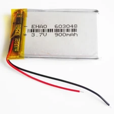 3.7V 900mAh 603048 Lipo Polymer Rechargeable Battery For GPS mp3 Camera Recorder