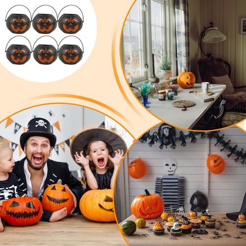 Pumpkin Halloween Bucket 6PCS Halloween Pumpkin Candy Buckets with incredible - Picture 4 of 5