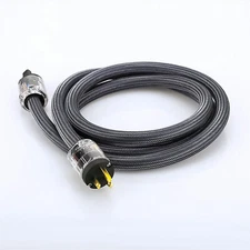 Preffair US EU AC HiFi Audio Power Cable 12AWG OFC Pure Copper Mains Supply Cord