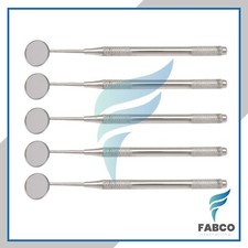 New Premium 5 x Dental Mouth Mirror With Handle Cone Socket Stainless Steel